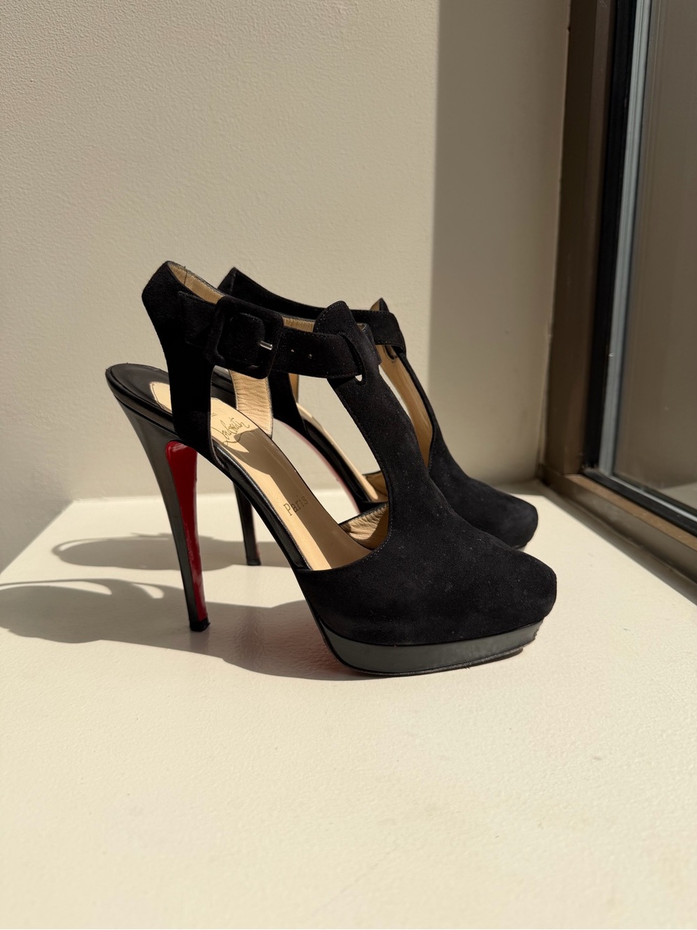 Christian Louboutin Orlan 140 Suede Black